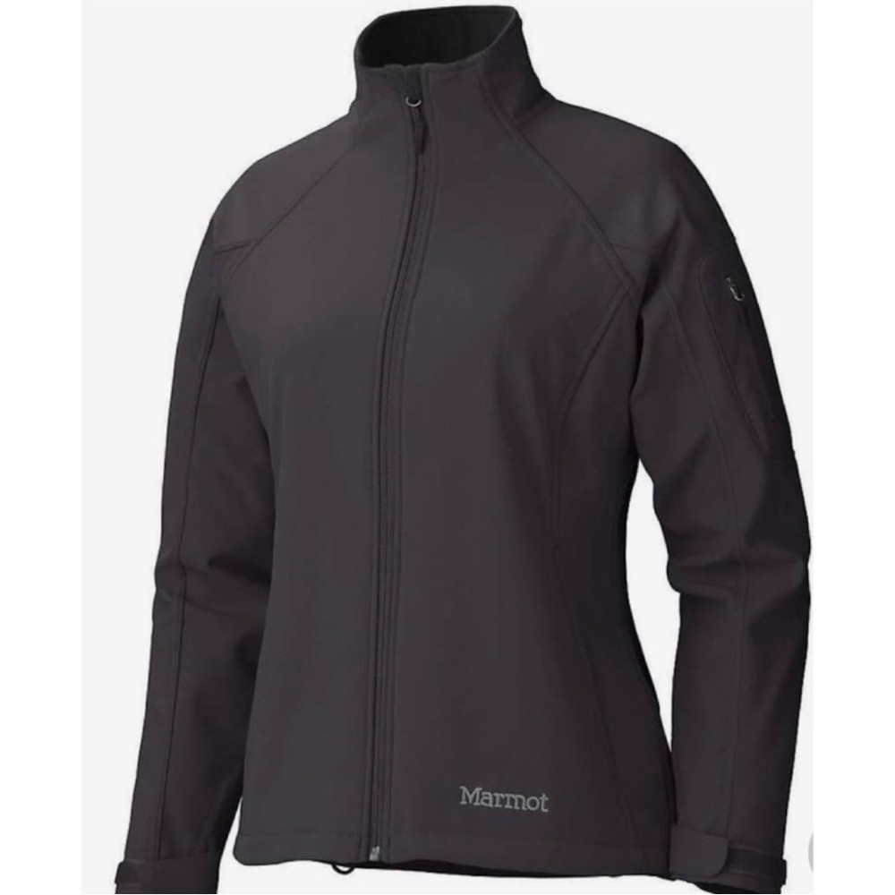 MARMOT Black Gravity Softshell Water Wind Resistant Full Zip Cozy Jacket Size XS